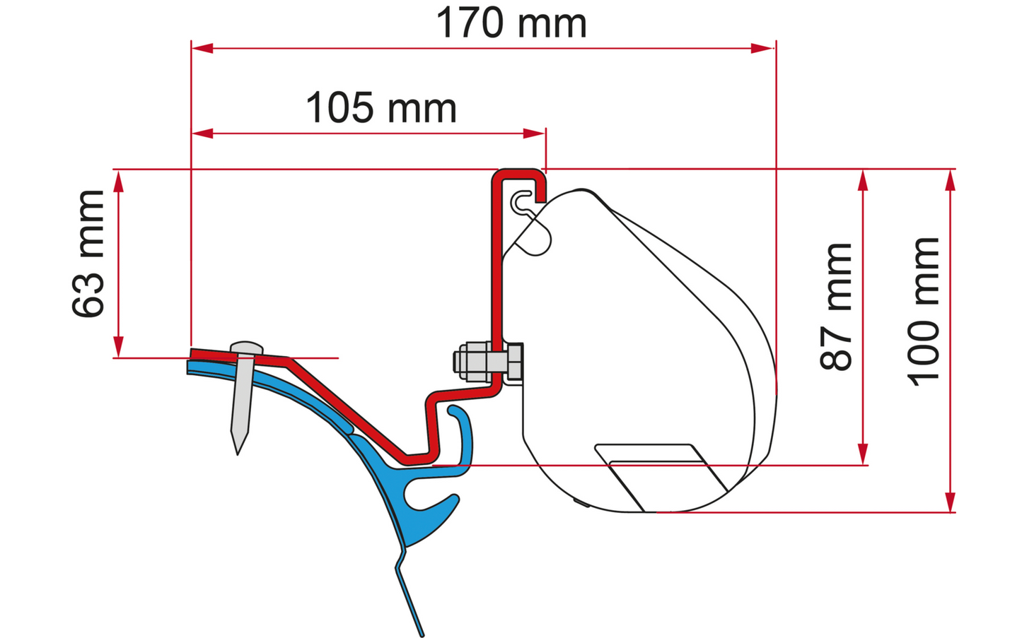 Fiamma Kit VW T6 Kepler Markisenadapter Für Fiamma F35