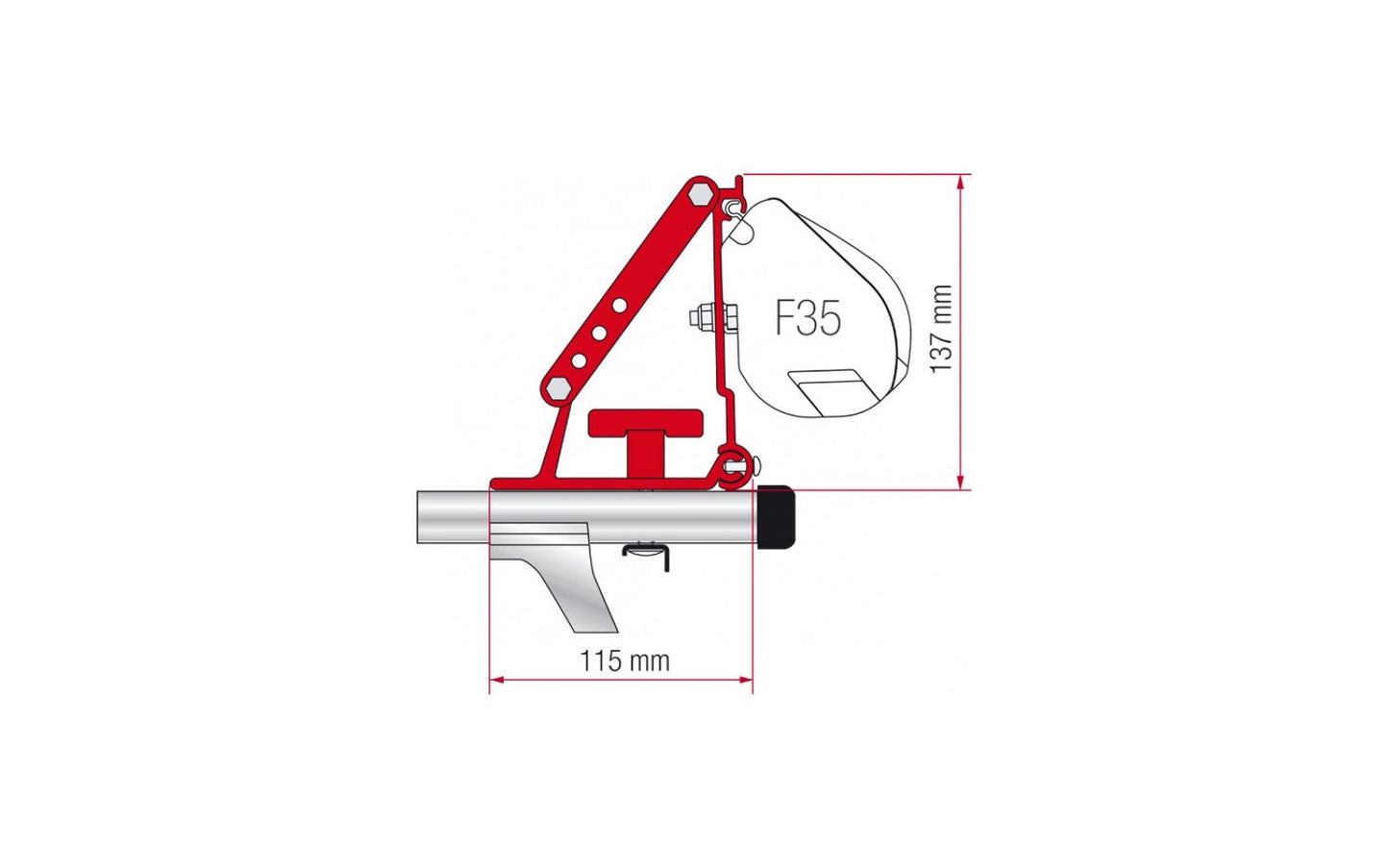 Fiamma Halterung Kit Auto F35 Pro Dachmontage / F45 Dachmontage / Compass