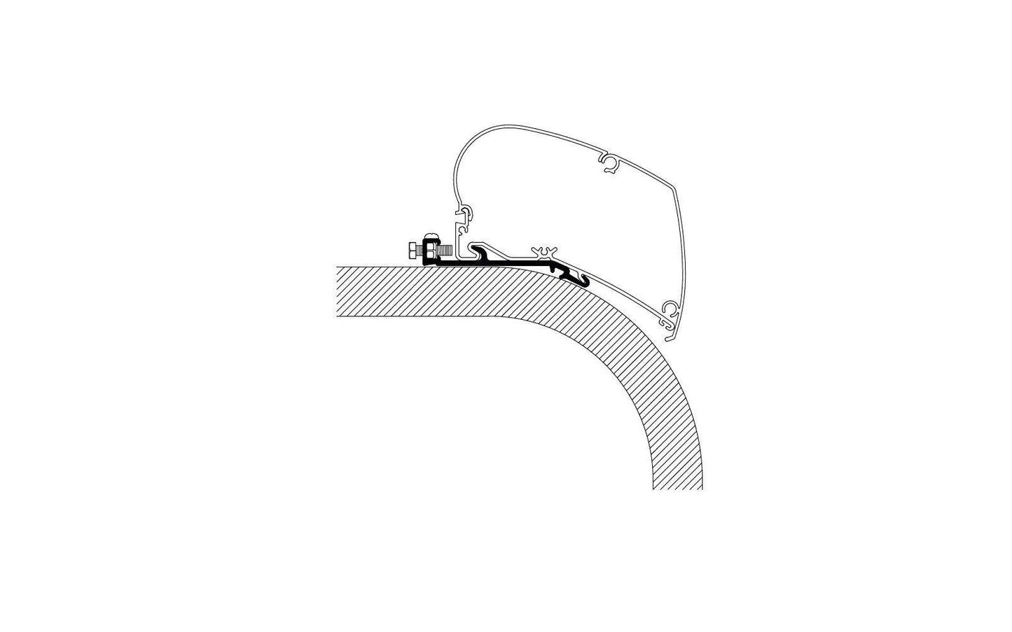 Thule Flat Adapter Markisenadapter Für Omnistor 9200, 6300 Und 6200
