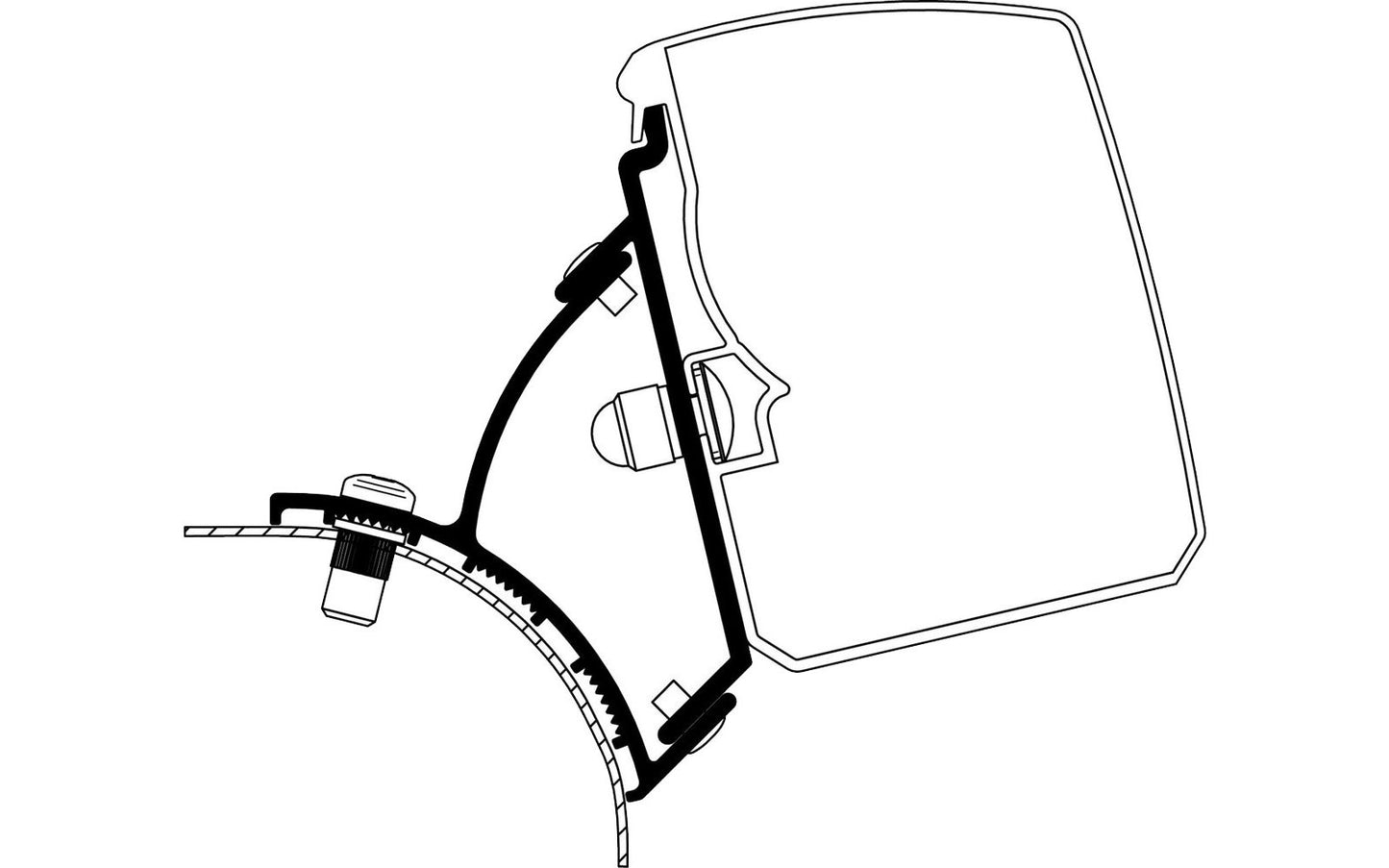 Thule Omnistor 3200 Fixed Markisenadapter VW T5 / T6 Festmontage