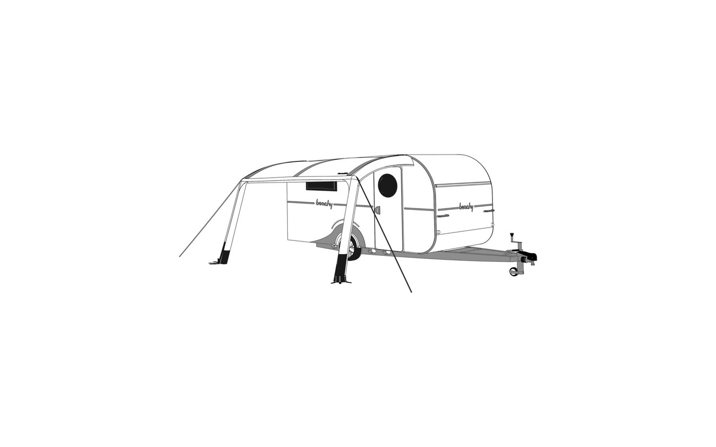 Travellife Texel Air Suncanopy Aufblasbares Busvorzelt