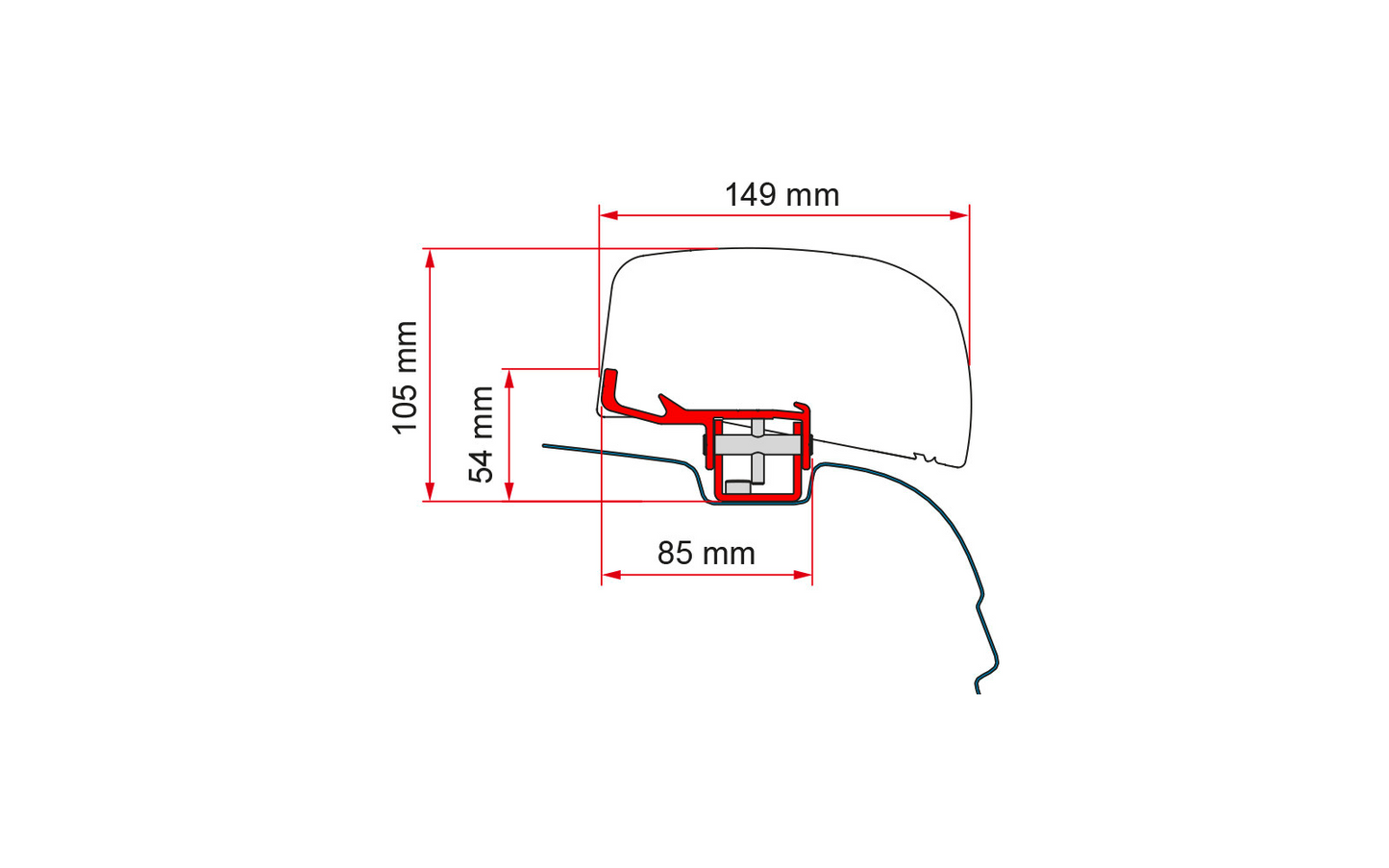 Fiamma Adapter Kit F40van VW T5/T6 Ab 2003