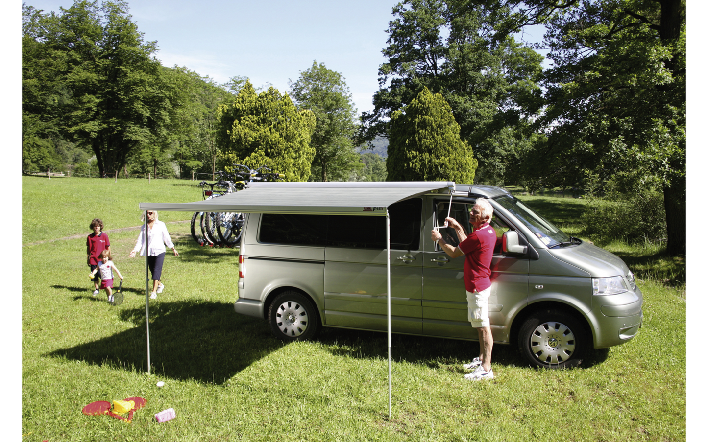 Fiamma F45s Wandmarkise 260 Cm Für VW T5 / T6 / Multivan / Transporter (Titanium / Royal Grey)
