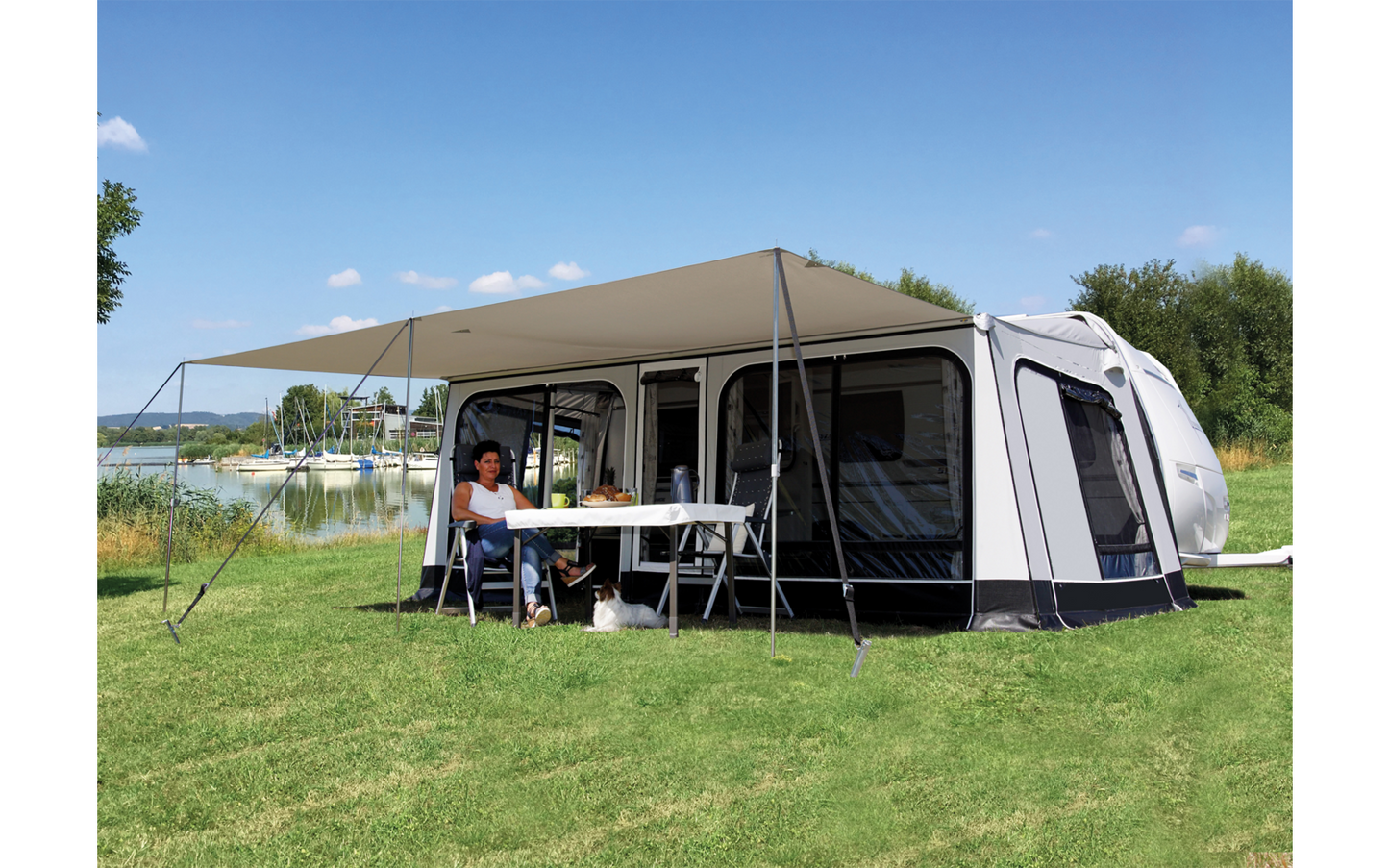 Wigo Rolli Plus Ambiente CaraOne 390 Volleingezogenes Markisenzelt