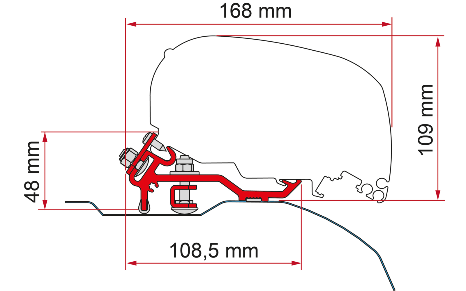  Fiamma Markisenhalterung-Kit Ducato/Jumper/Boxer Low Profile ≥ 2006 (F80)
