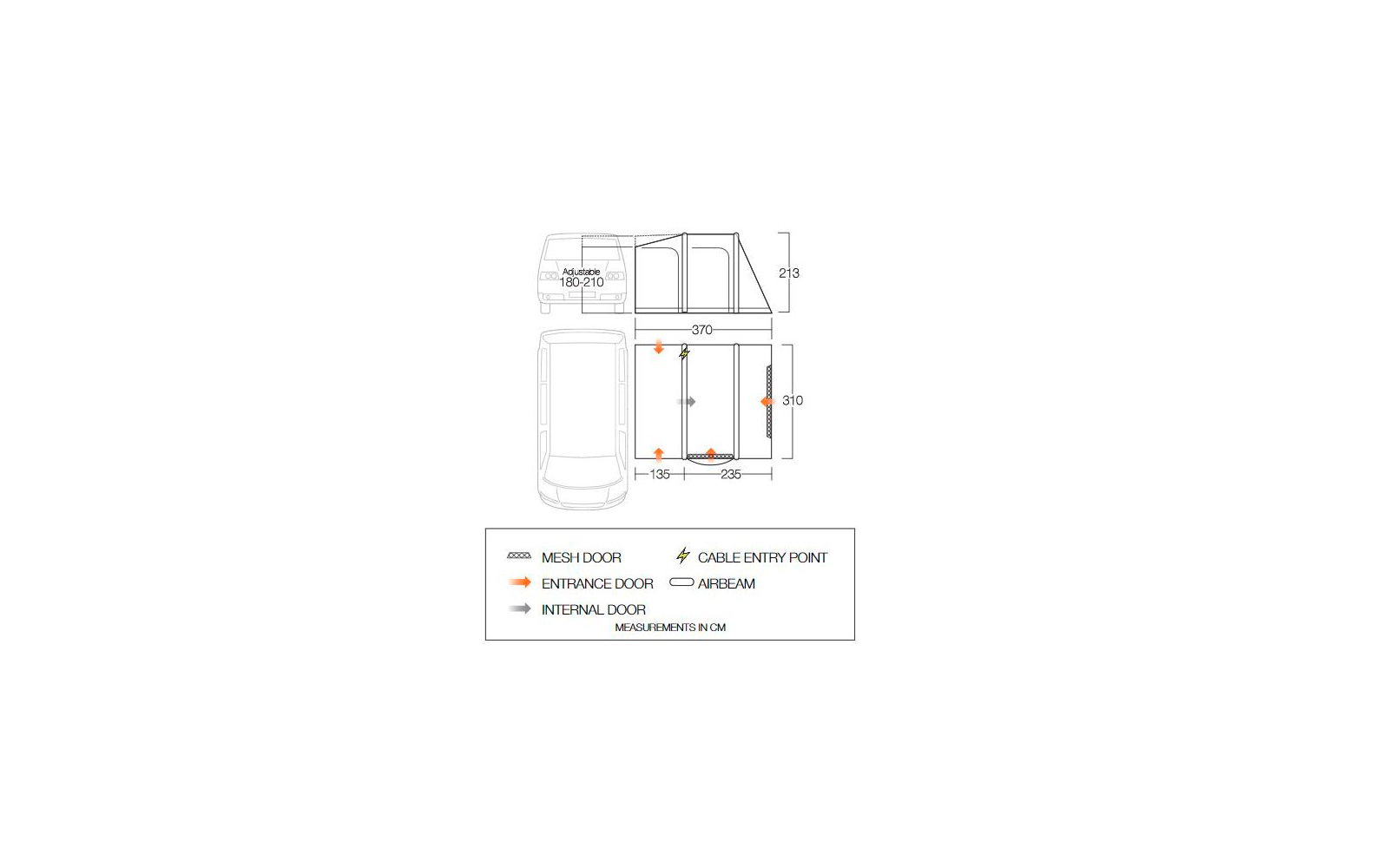  Vango Kela Air TC Low Aufblasbares Busvorzelt