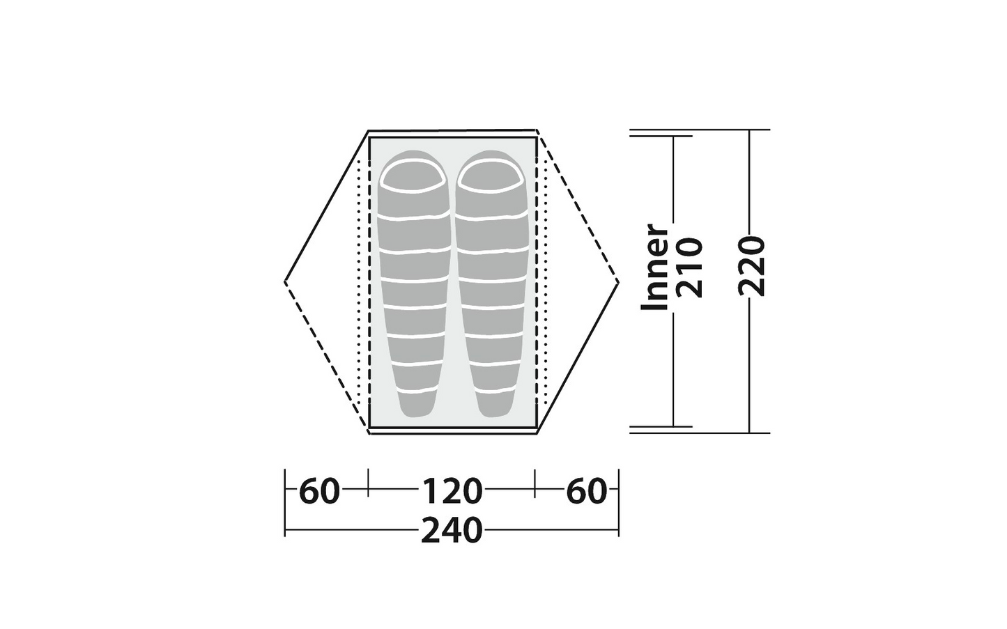  Robens Boulder 2 Kuppelzelt 240 X 220 X 110 Cm Für 2 Personen