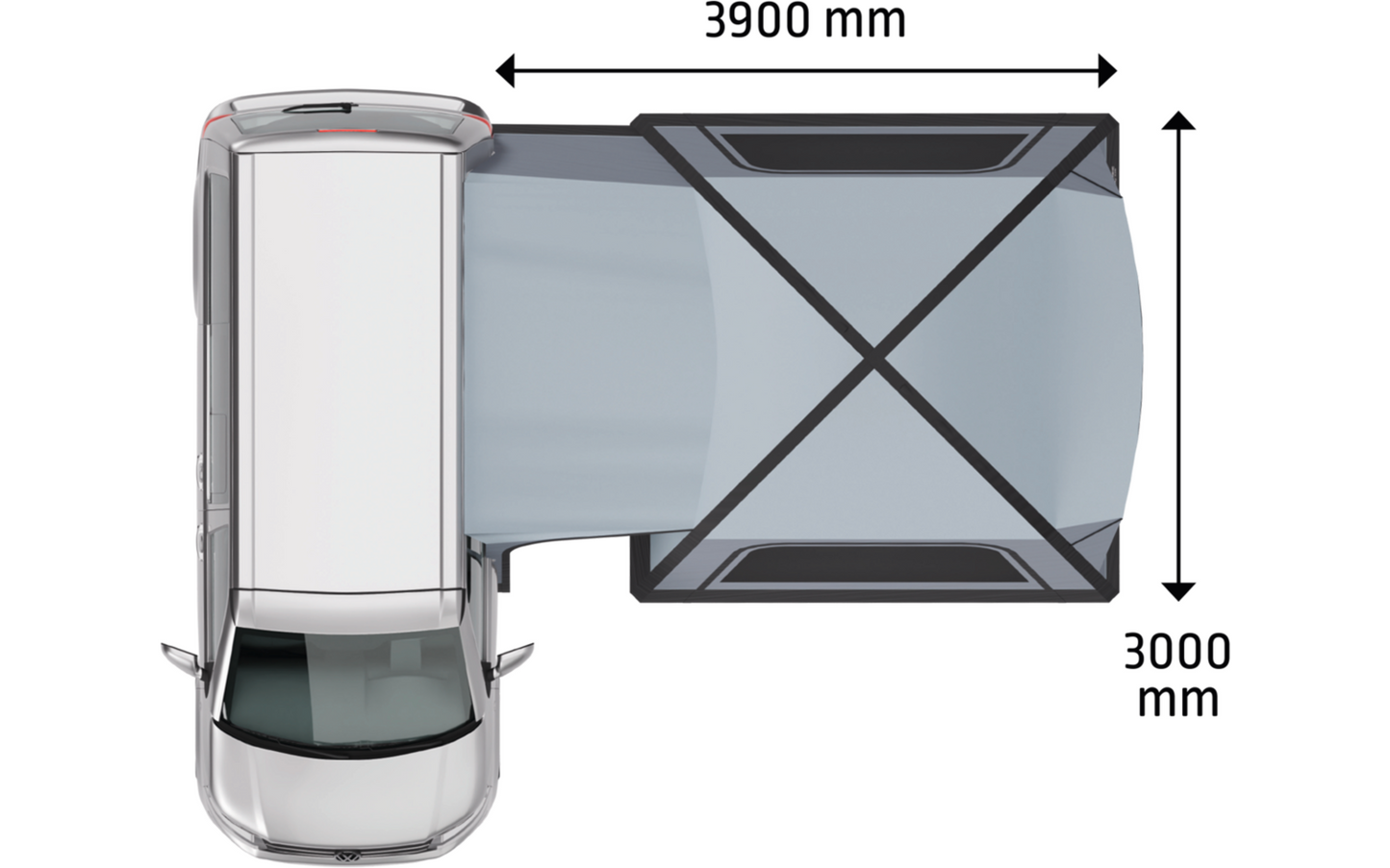  Kampa Cross Air TC Aufblasbares Driveaway Busvorzelt Breite 3 Meter