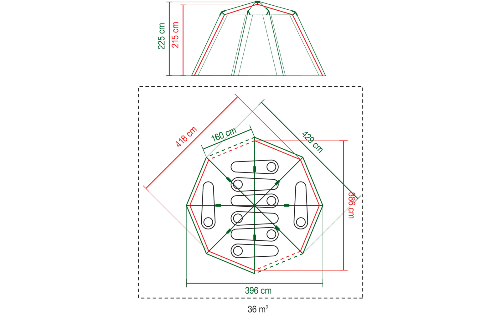  Coleman Octagon Familienzelt Für 8 Personen