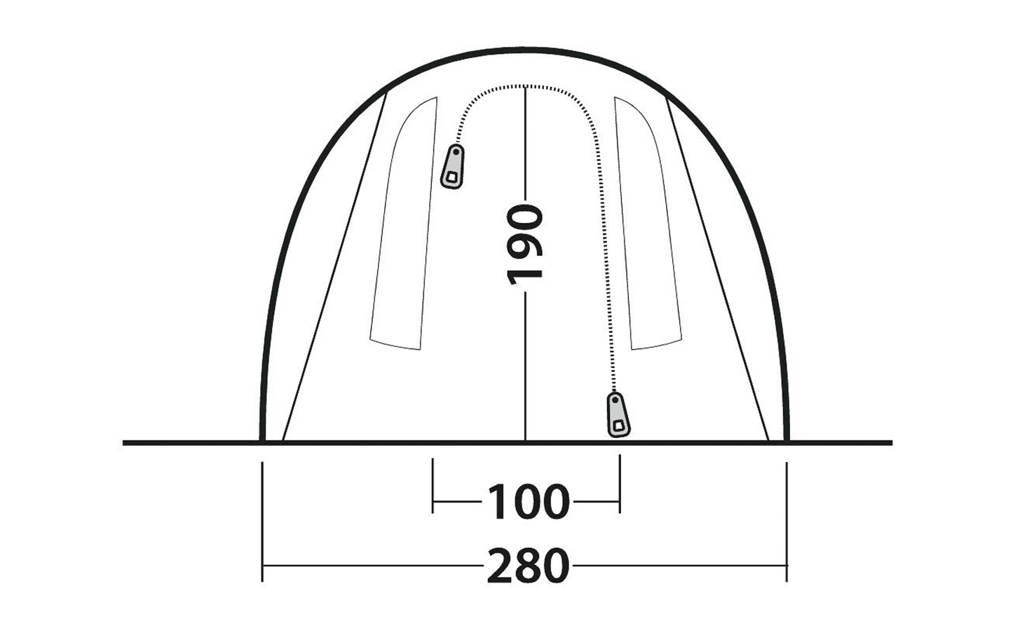  Outwell Rockwell 4 Tunnelzelt Für 4 Personen