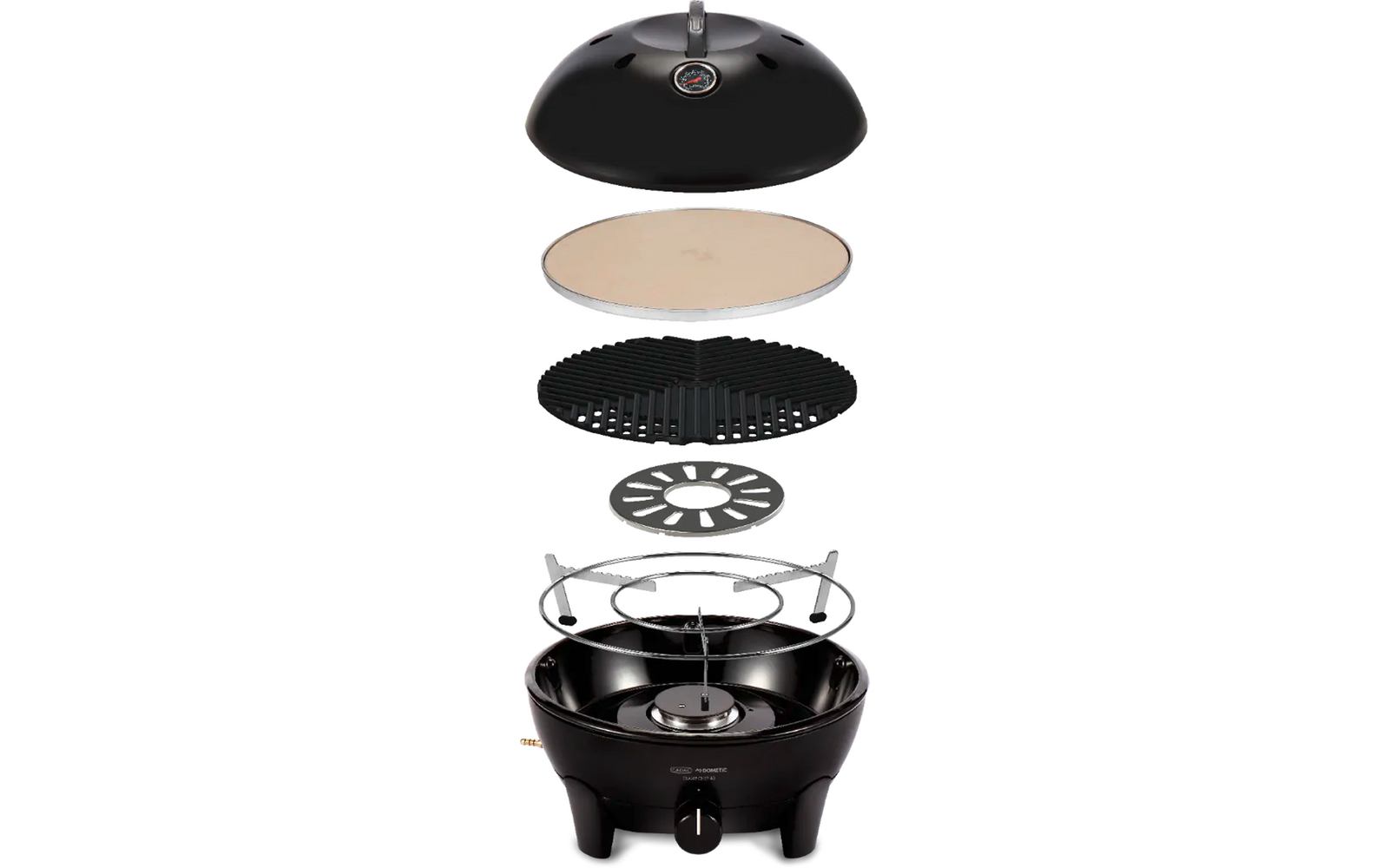  Cadac Gas-Tischgrill Glamp Chef 40 BBQ Tragbar Inklusive Pizzastein 30mbar