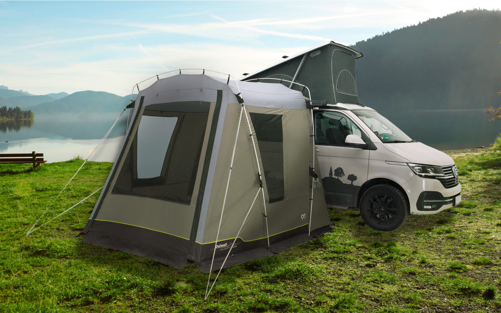  Outwell Dunecrest L Heckzelt Für Minicamper 2 Personen Grün