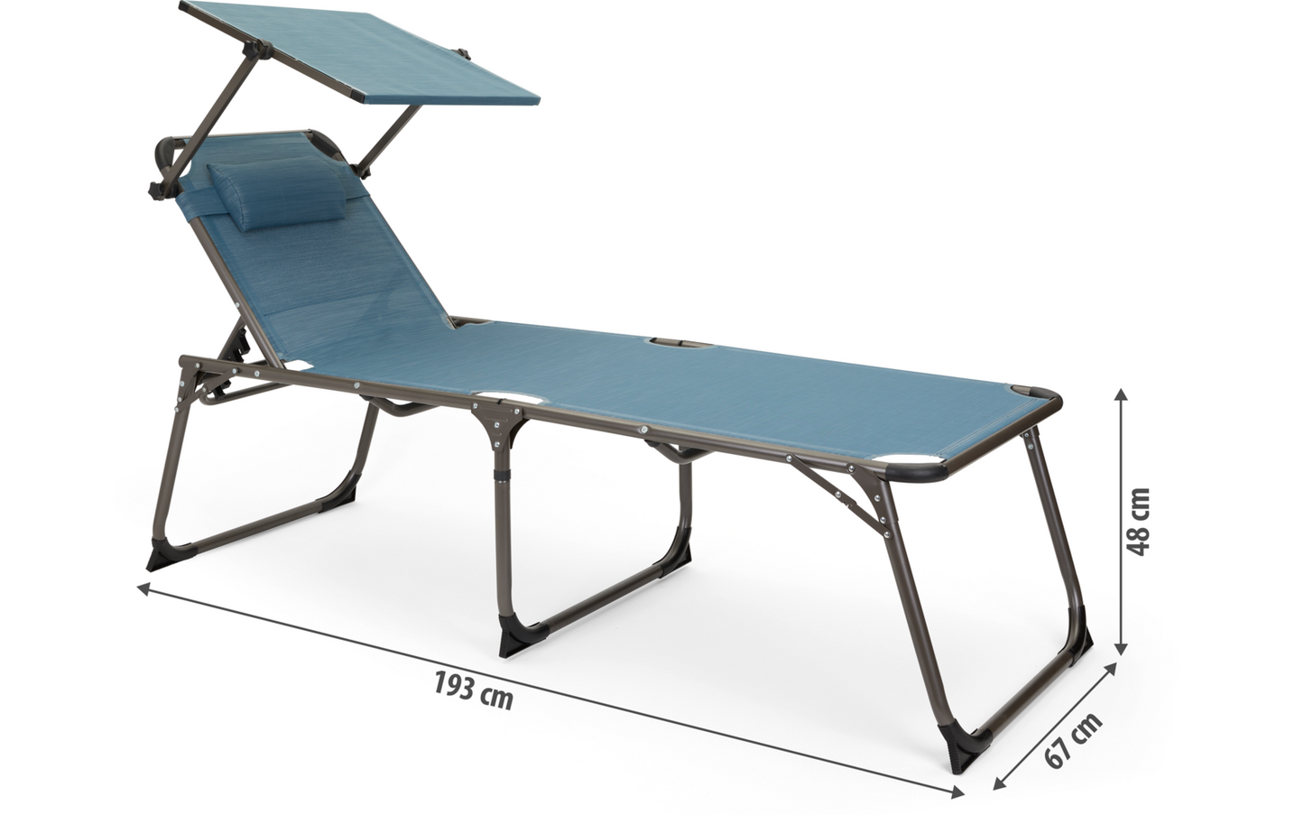  Berger Slimline Dreibein Sonnenliege