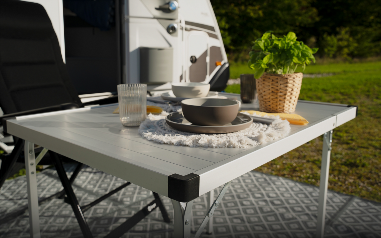  Berger Fiora Campingtisch Ausziehbar 96/127 X 70 Cm