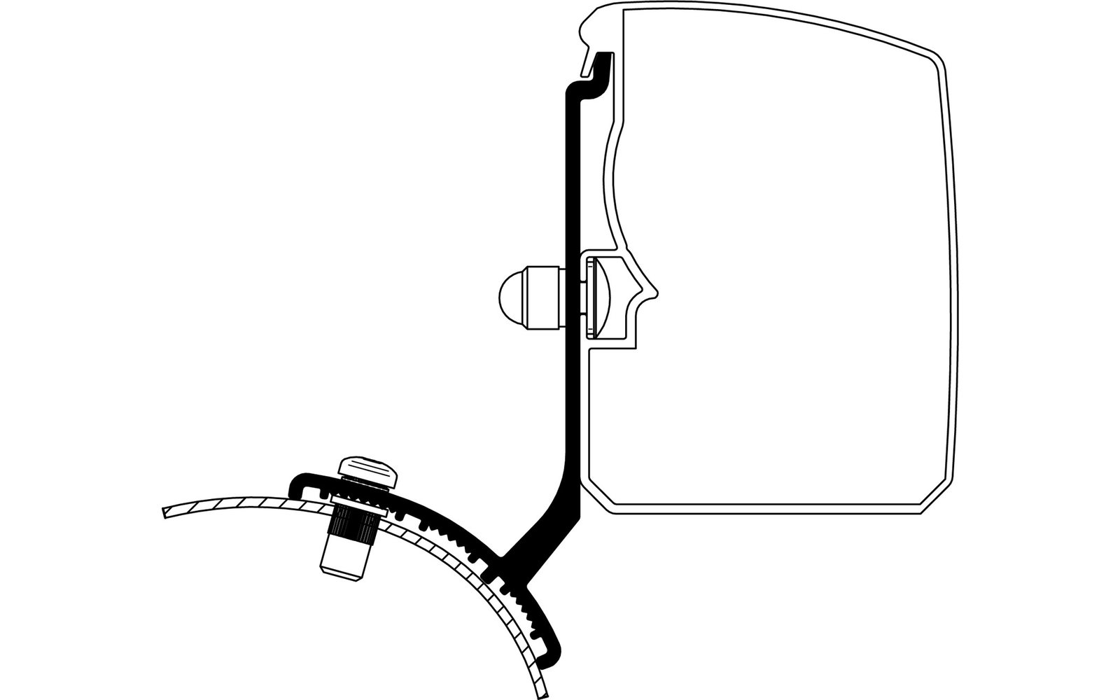  Thule Omnistor 3200 Markisenadapter Ford Trafic / Opel Vivaro / Fiat Talento / Nissan NV300 Fixed LHD