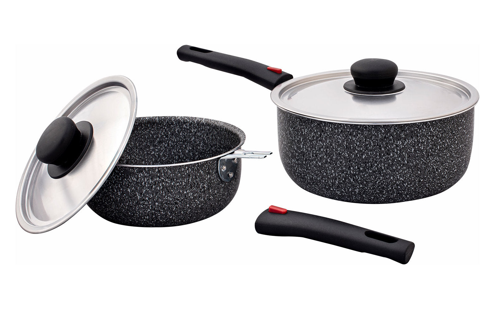  Berger Stone Rock Aluminium Kasserollen Set 6-tlg. Mit Antihaftbeschichtung