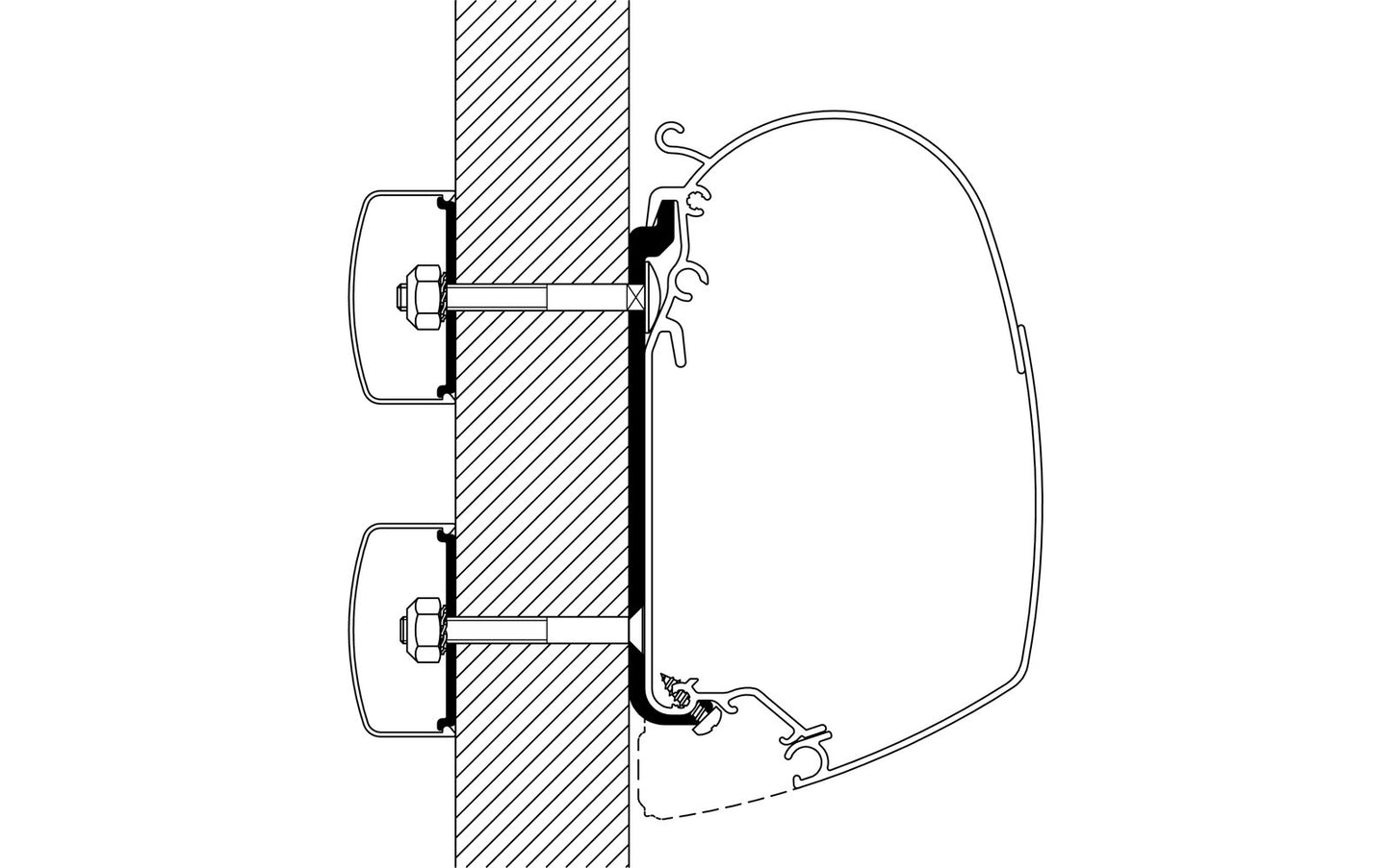  Thule Universal Markisenadapter Für Omnistor 4900 / 5200 / 8000