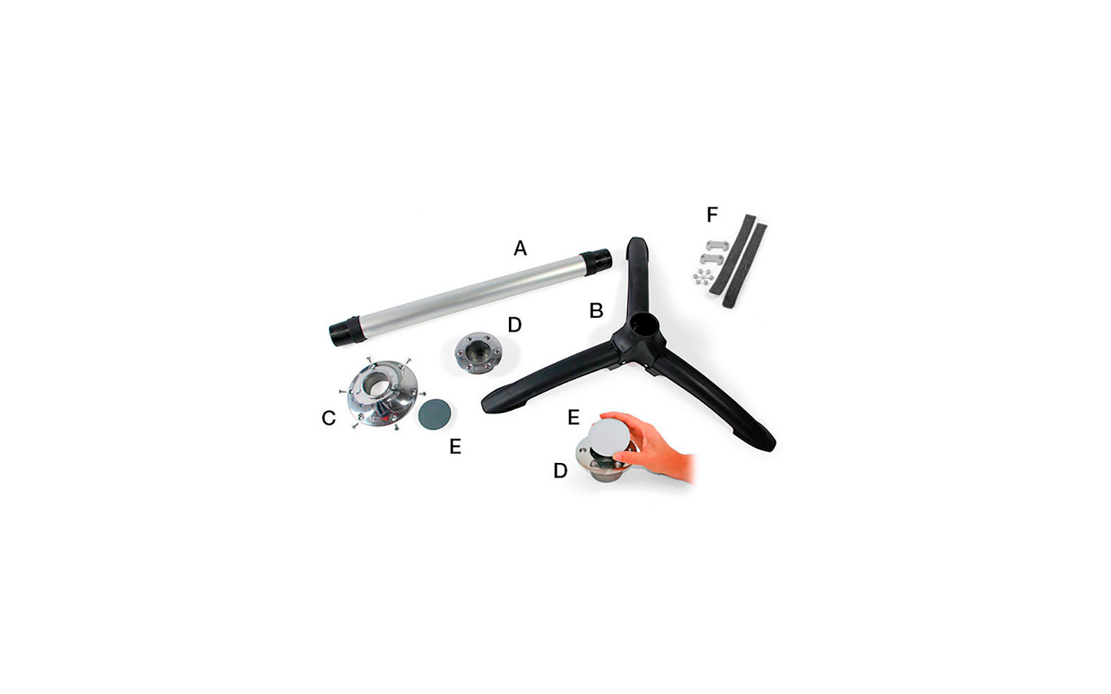  Fiamma Adapter Tube Pro Wandadapter Für Fiamma Tube Pro Tischbeine