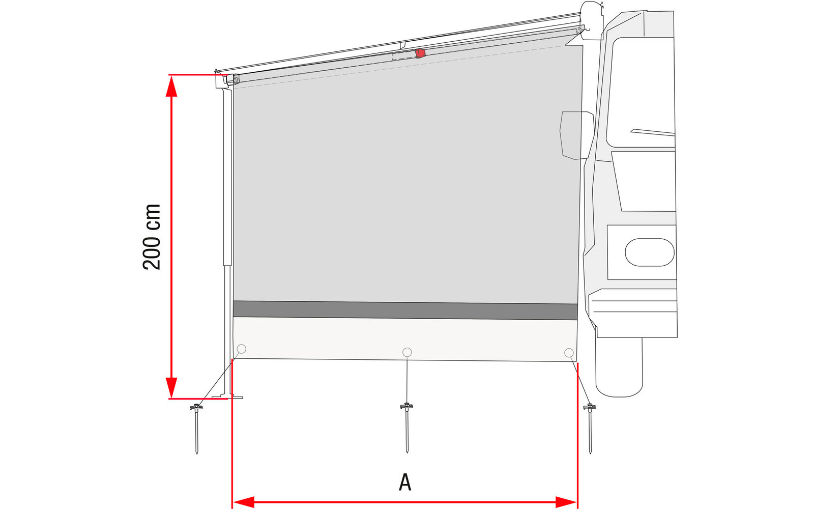  Fiamma Sun View Side Sonnenschutz / Markisenaufsatz Seitenwand