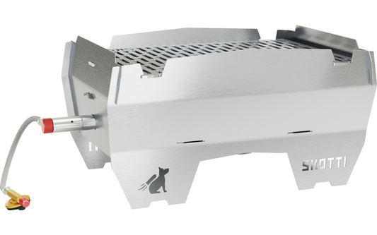  Skotti Mobiler Gasgrill / Kohlegrill Inklusive Tragetasche Und Gasschlauch