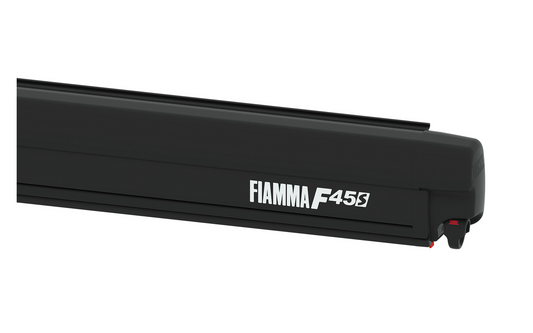  Fiamma F45s Wandmarkise 300 Cm Für VW T5 / T6 / Multivan / Transporter Langer Radstand (Deep Black / Royal Grey)