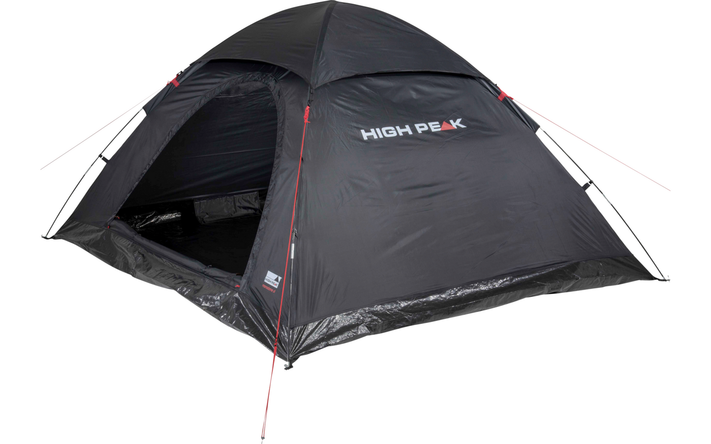  High Peak Monodome XL Freistehendes Einfachdach Kuppelzelt Schwarz Für 4 Personen