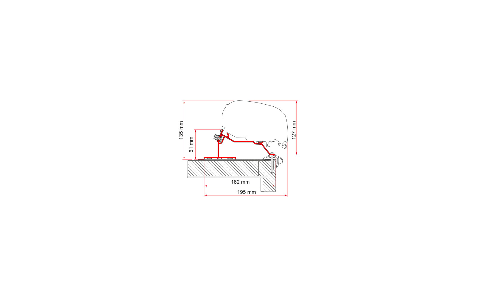  Fiamma Caravan Roof Markisenadapter Für Fiamma F80/F65
