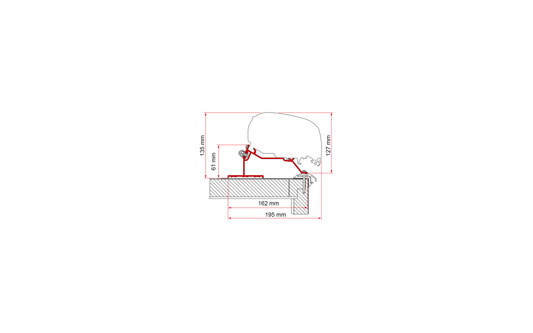  Fiamma Caravan Roof Markisenadapter Für Fiamma F80/F65