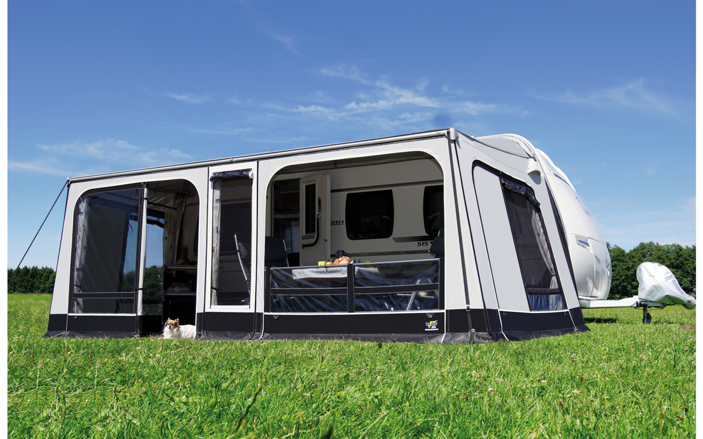  Wigo Rolli Plus Ambiente CaraOne 390 Volleingezogenes Markisenzelt