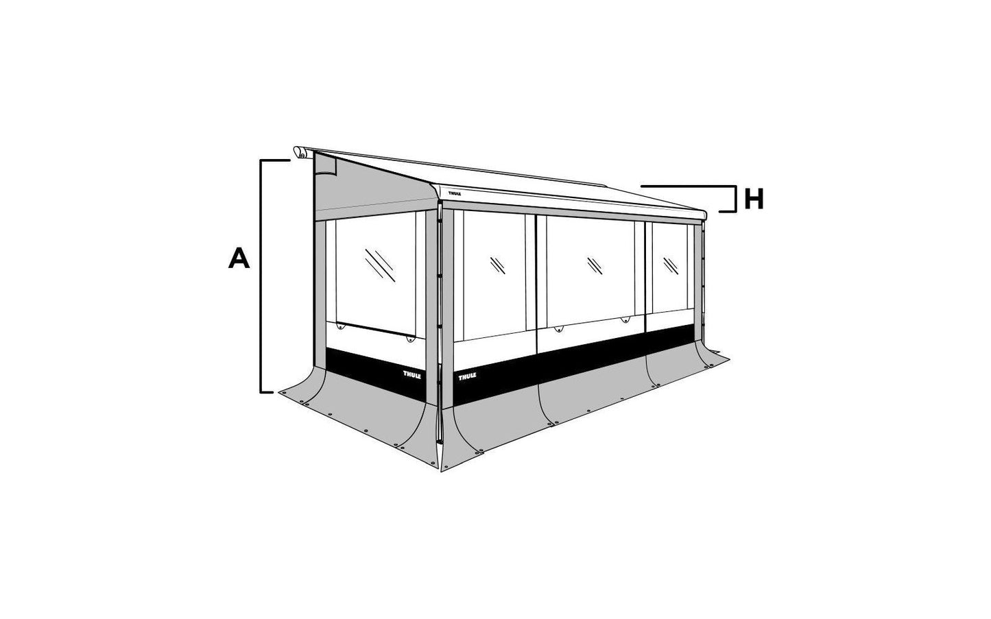  Thule Residence G3 Seitenwand-Set Für Omnistor 9200